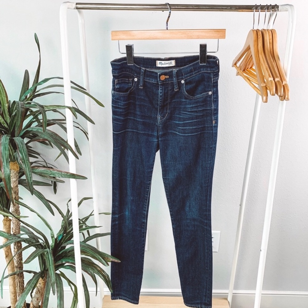 Madewell High Riser Dark Wash Skinny Jeans
